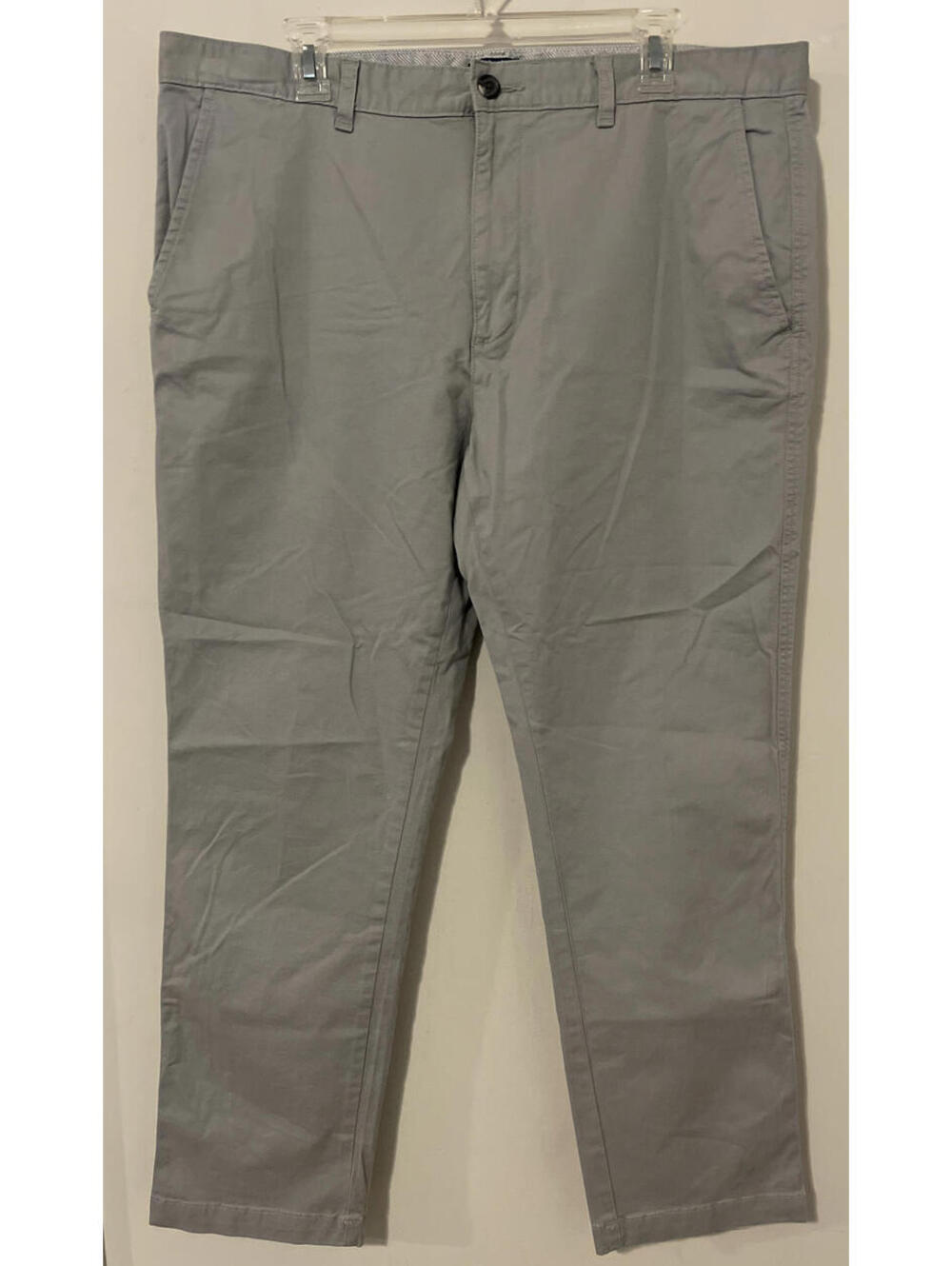 George Mens 38x30 Gray Chino-Style Cotton Pants! A5152